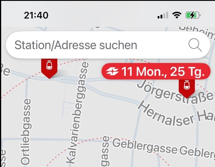 Tagesanzeige unter IOS